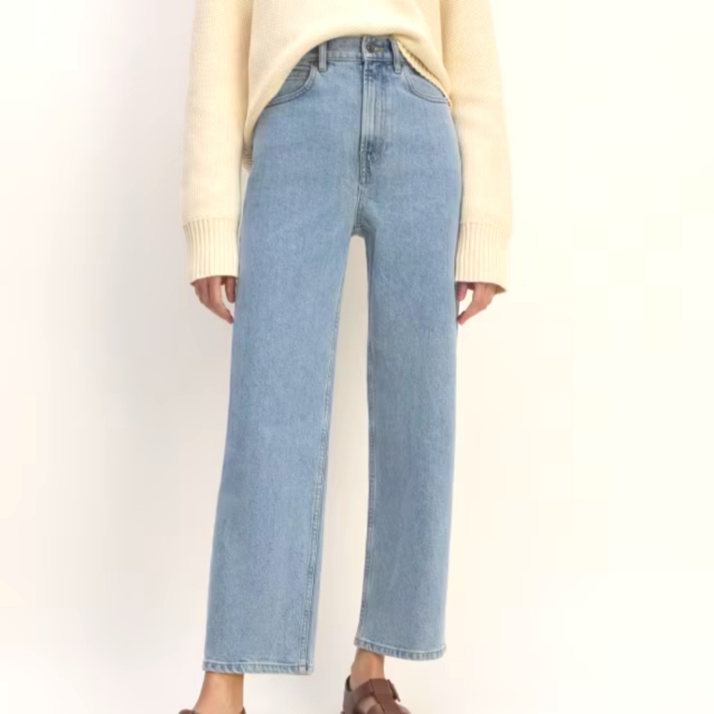 Everlane Way-High Straight-leg Jean in Light Indigo, 30 Long, NWT
